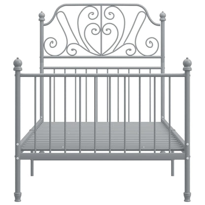 Bedframe Metaal 100 x 200 cm Grijs
