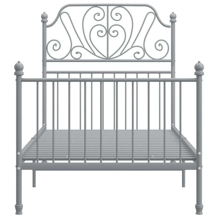 Bedframe Metaal 100 x 200 cm Grijs