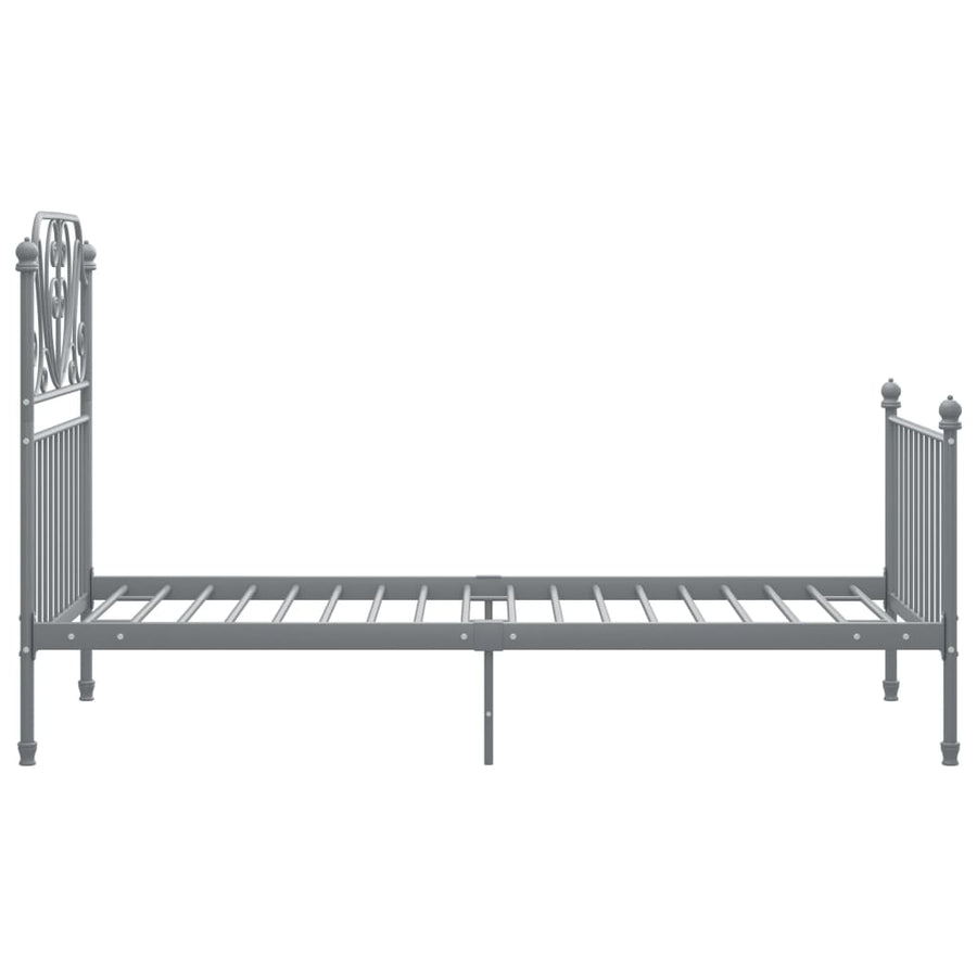 Bedframe Metaal 100 x 200 cm Grijs