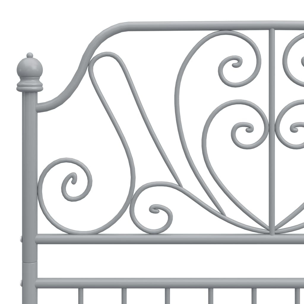 Bedframe Metaal 100 x 200 cm Grijs