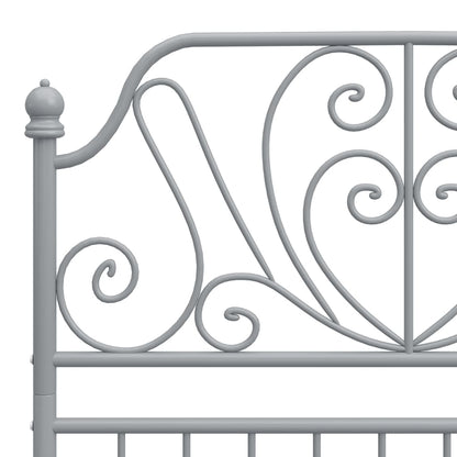 Bedframe Metaal 100 x 200 cm Grijs