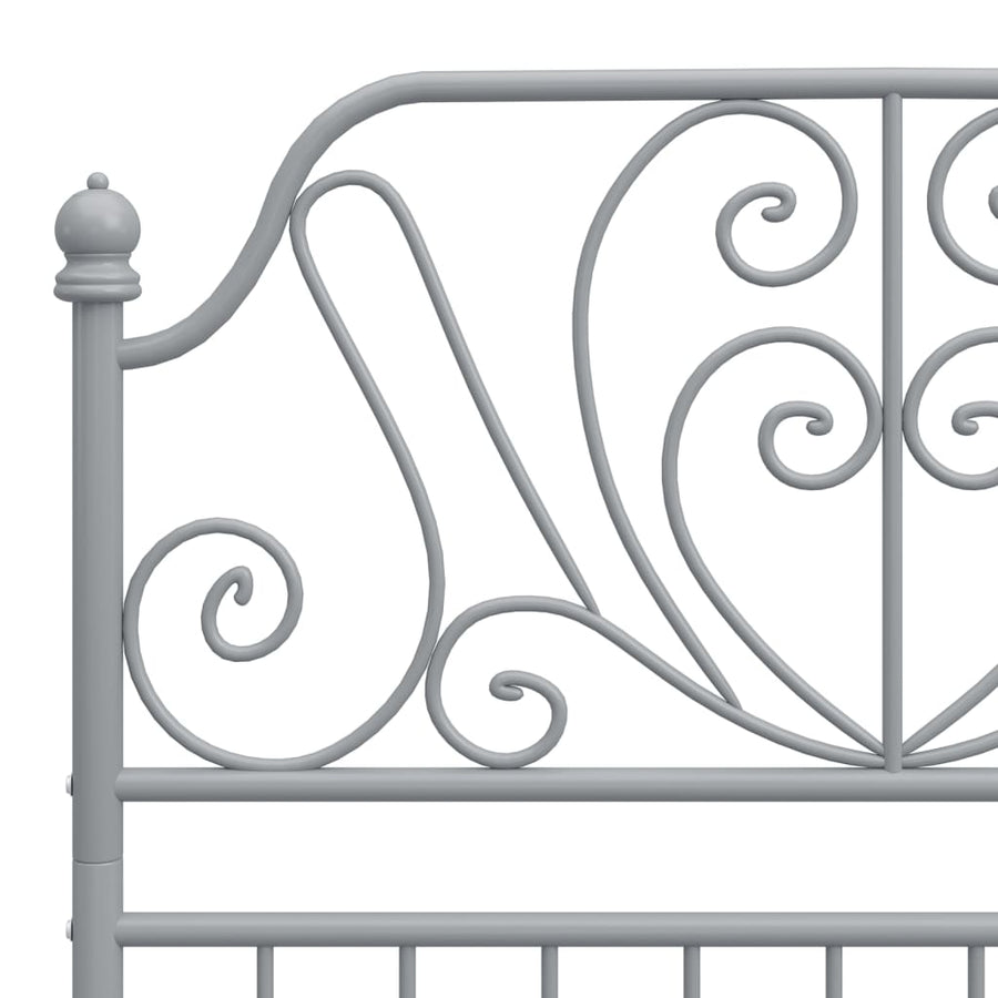 Bedframe Metaal 100 x 200 cm Grijs