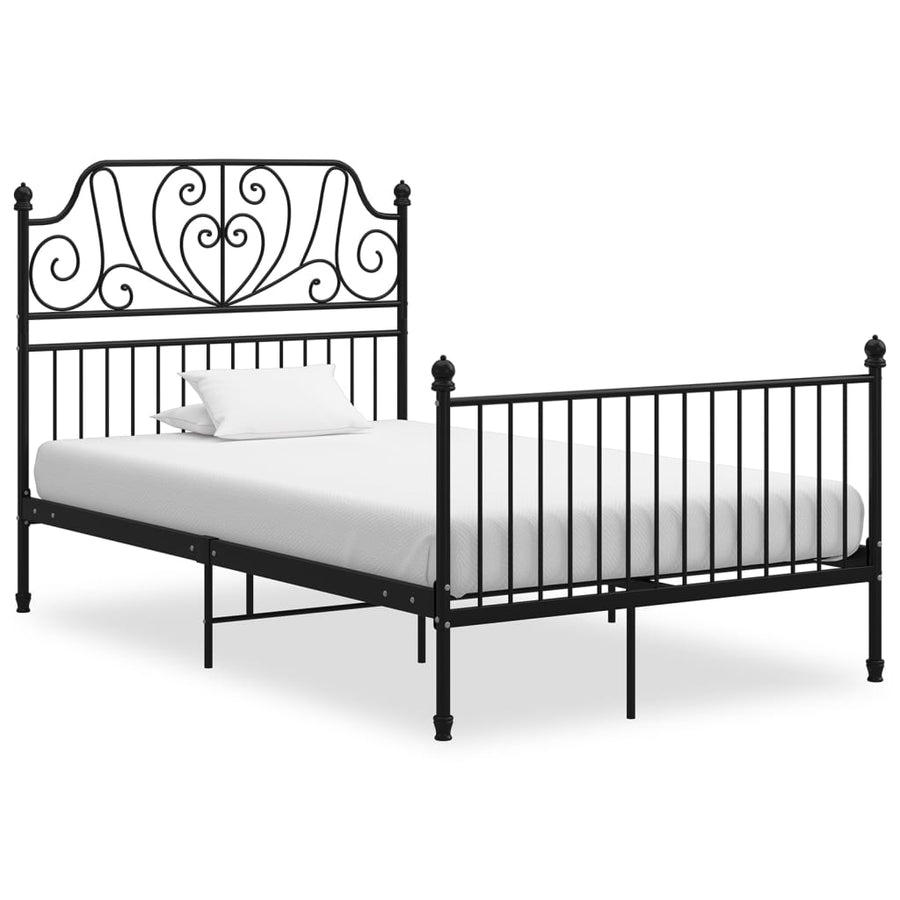 Bedframe Metaal 120 x 200 cm Zwart