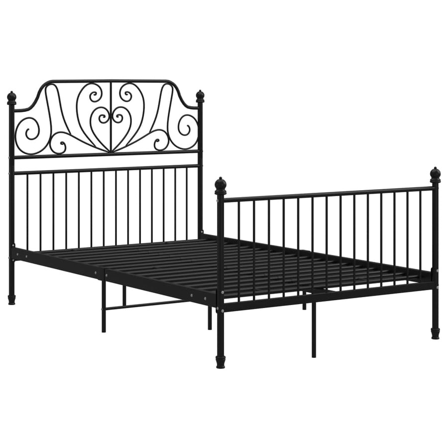 Bedframe Metaal 120 x 200 cm Zwart