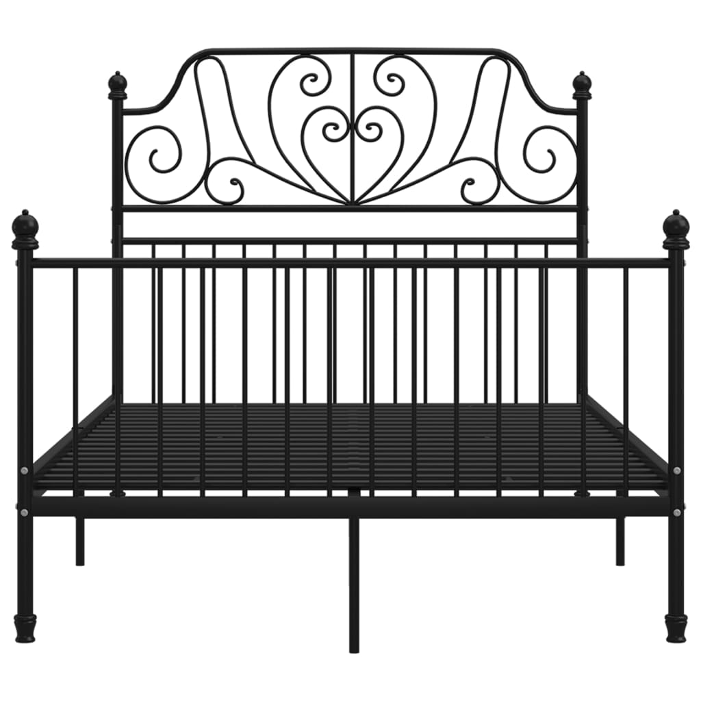 Bedframe Metaal 120 x 200 cm Zwart