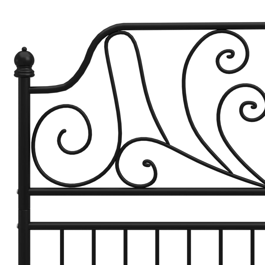 Bedframe Metaal 120 x 200 cm Zwart