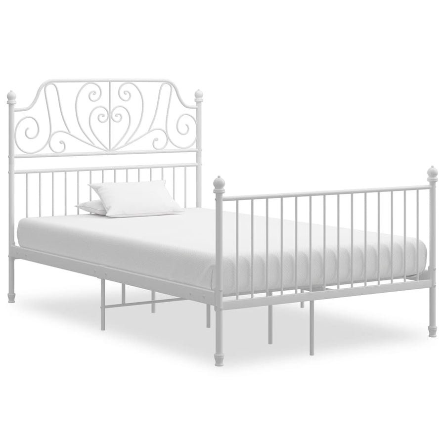 Bedframe Metaal 120 x 200 cm Wit
