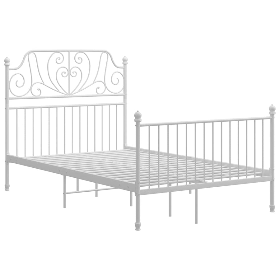 Bedframe Metaal 120 x 200 cm Wit