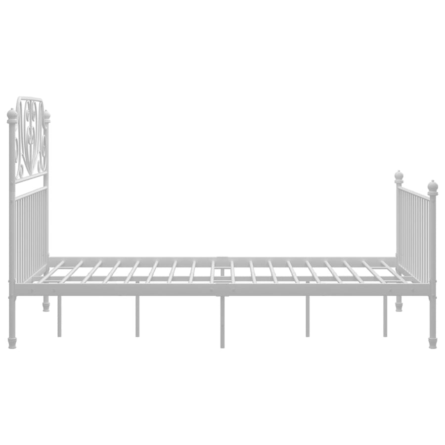 Bedframe Metaal 120 x 200 cm Wit