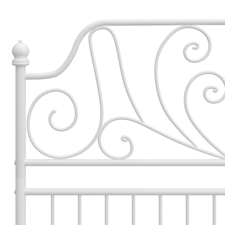 Bedframe Metaal 120 x 200 cm Wit