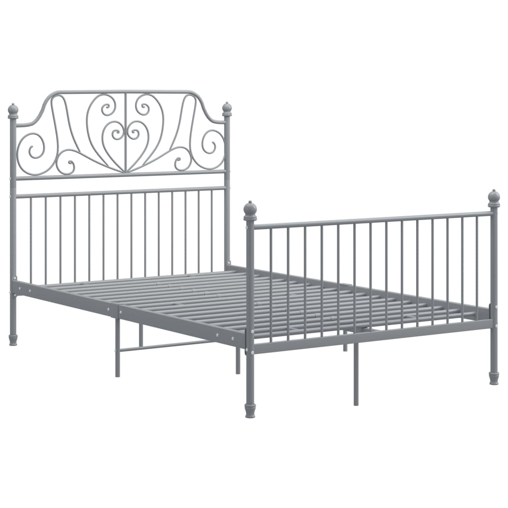 Bedframe Metaal 120 x 200 cm Grijs