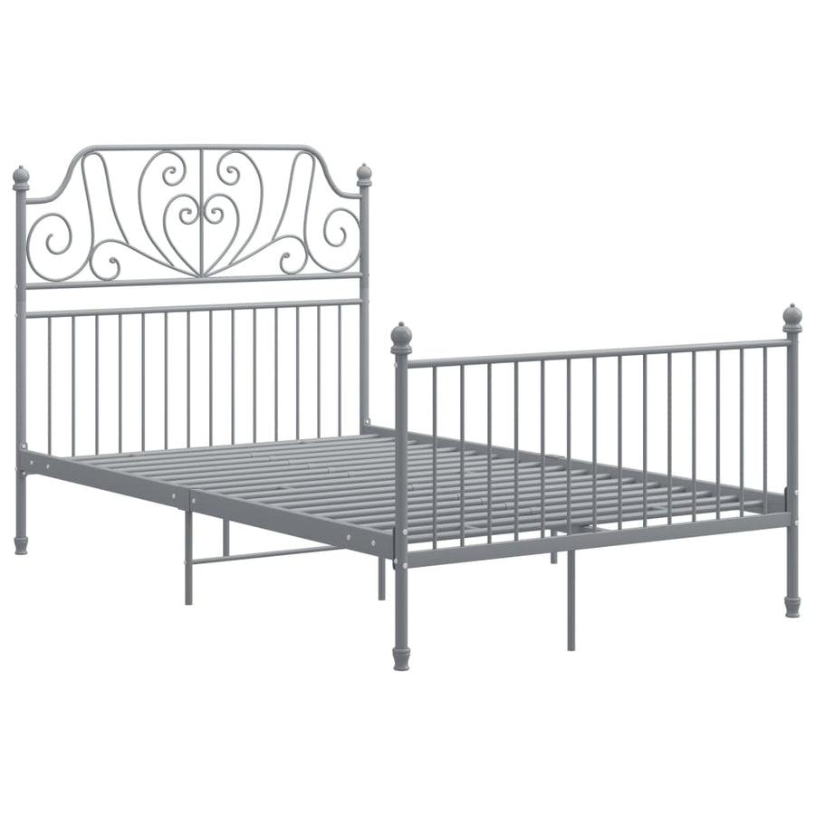 Bedframe Metaal 120 x 200 cm Grijs
