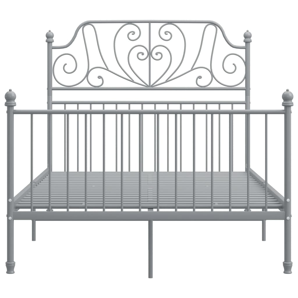 Bedframe Metaal 120 x 200 cm Grijs