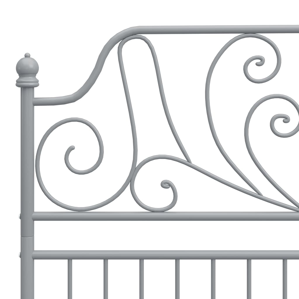 Bedframe Metaal 120 x 200 cm Grijs