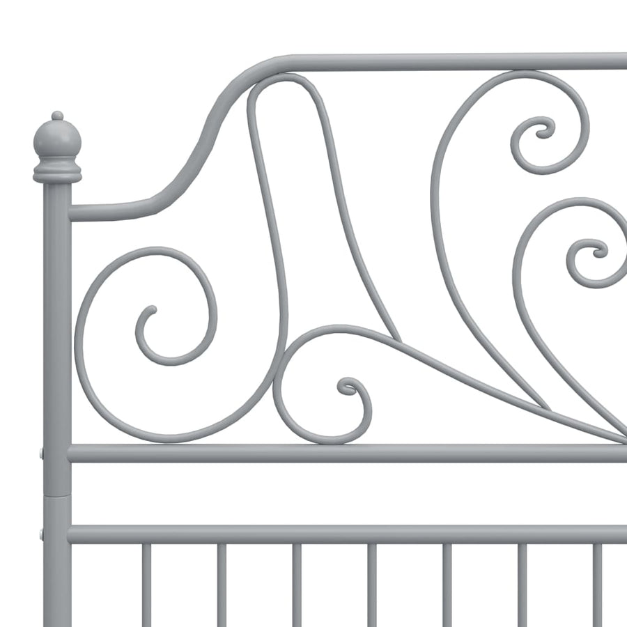 Bedframe Metaal 120 x 200 cm Grijs