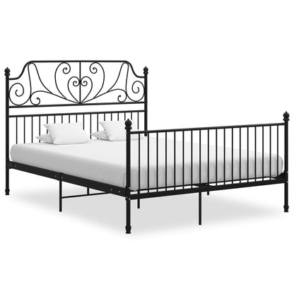 Bedframe Metaal 140 x 200 cm Zwart