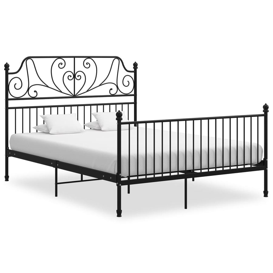 Bedframe Metaal 140 x 200 cm Zwart