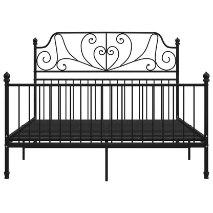 Bedframe Metaal 140 x 200 cm Zwart