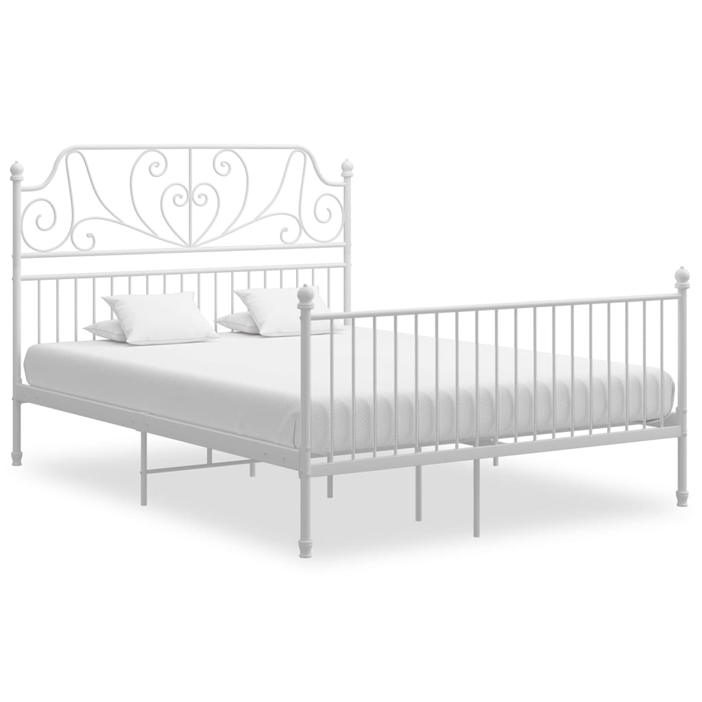 Bedframe Metaal 140 x 200 cm Wit