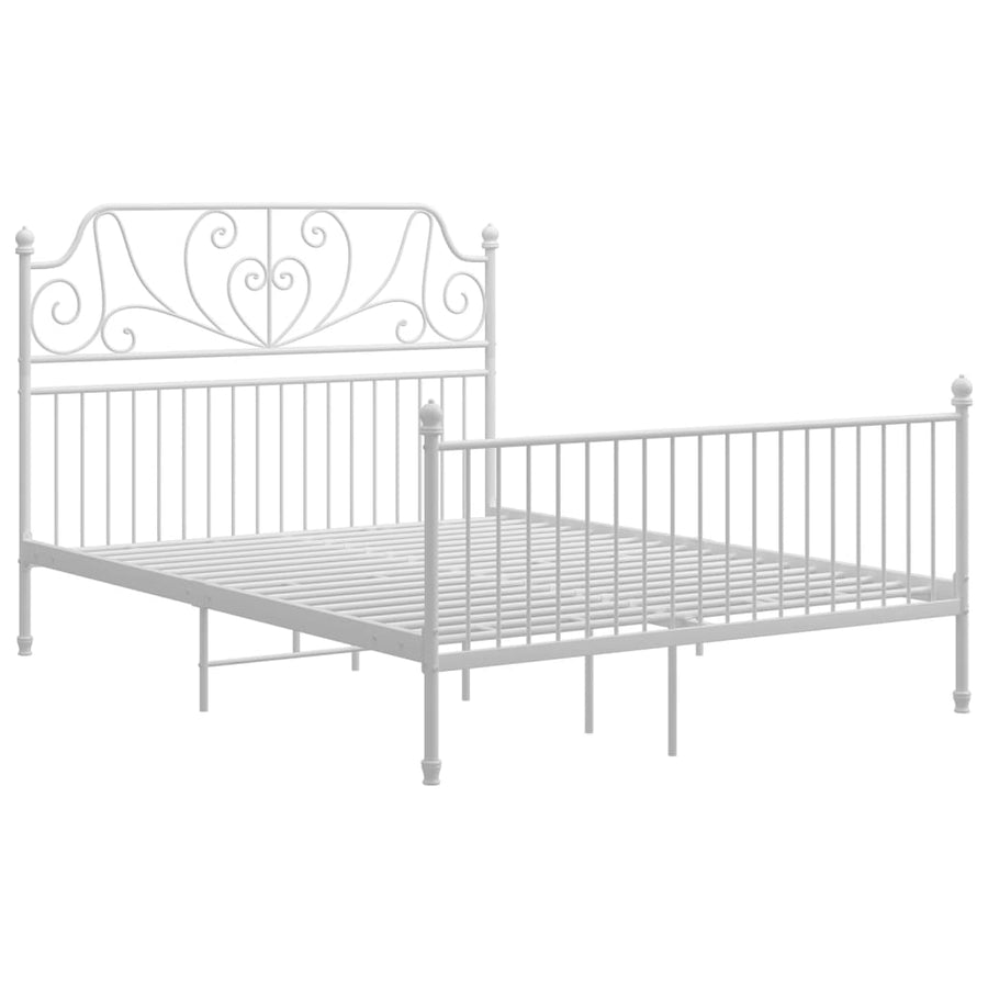 Bedframe Metaal 140 x 200 cm Wit