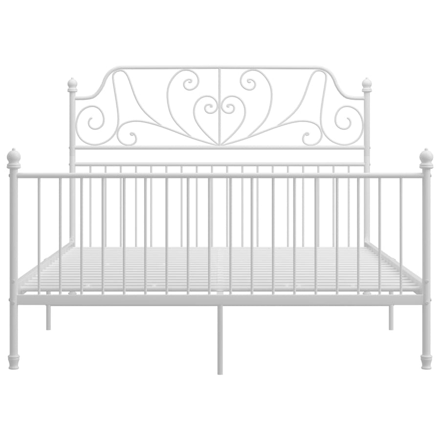 Bedframe Metaal 140 x 200 cm Wit