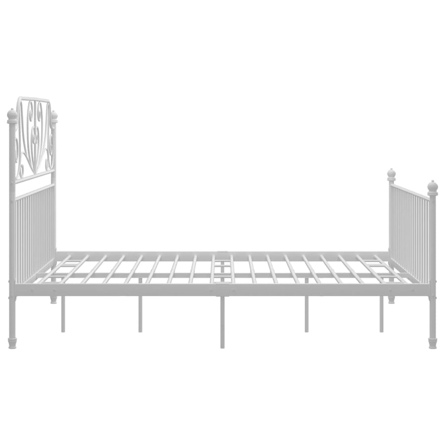 Bedframe Metaal 140 x 200 cm Wit