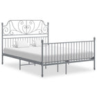 Bedframe metaal grijs 140x200 cm