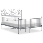 Bedframe metaal grijs 140x200 cm