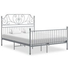 Bedframe Metaal 140 x 200 cm Grijs
