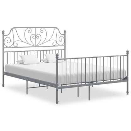 Bedframe Metaal 140 x 200 cm Grijs
