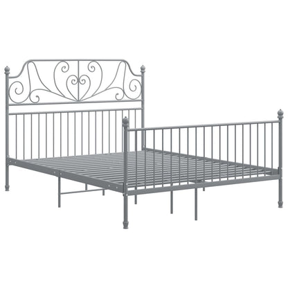 Bedframe Metaal 140 x 200 cm Grijs