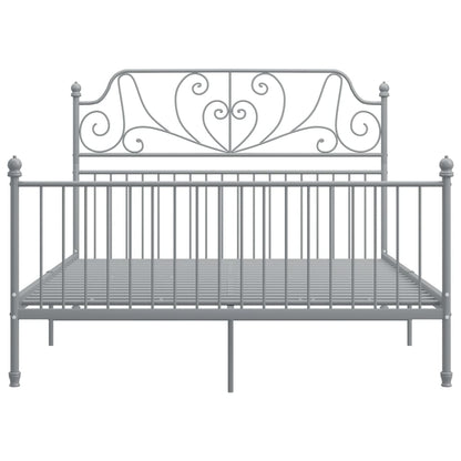 Bedframe Metaal 140 x 200 cm Grijs