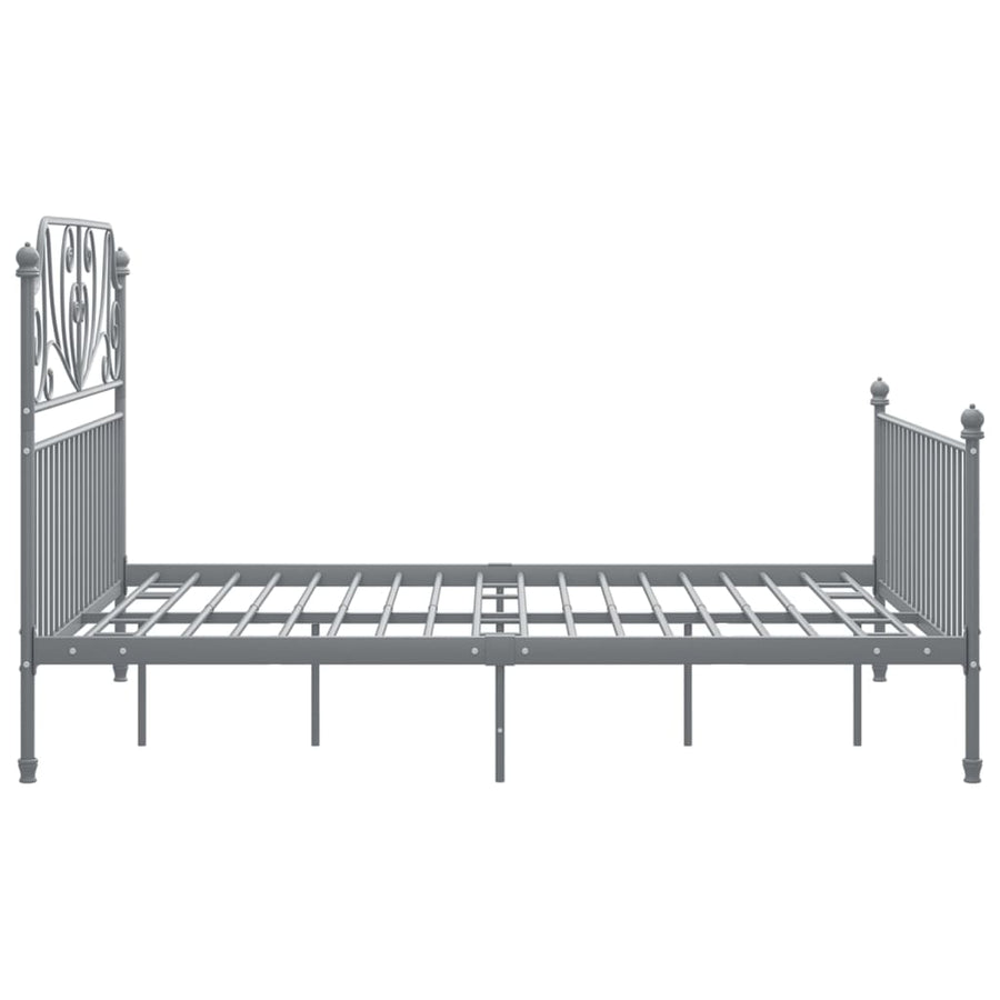 Bedframe Metaal 140 x 200 cm Grijs