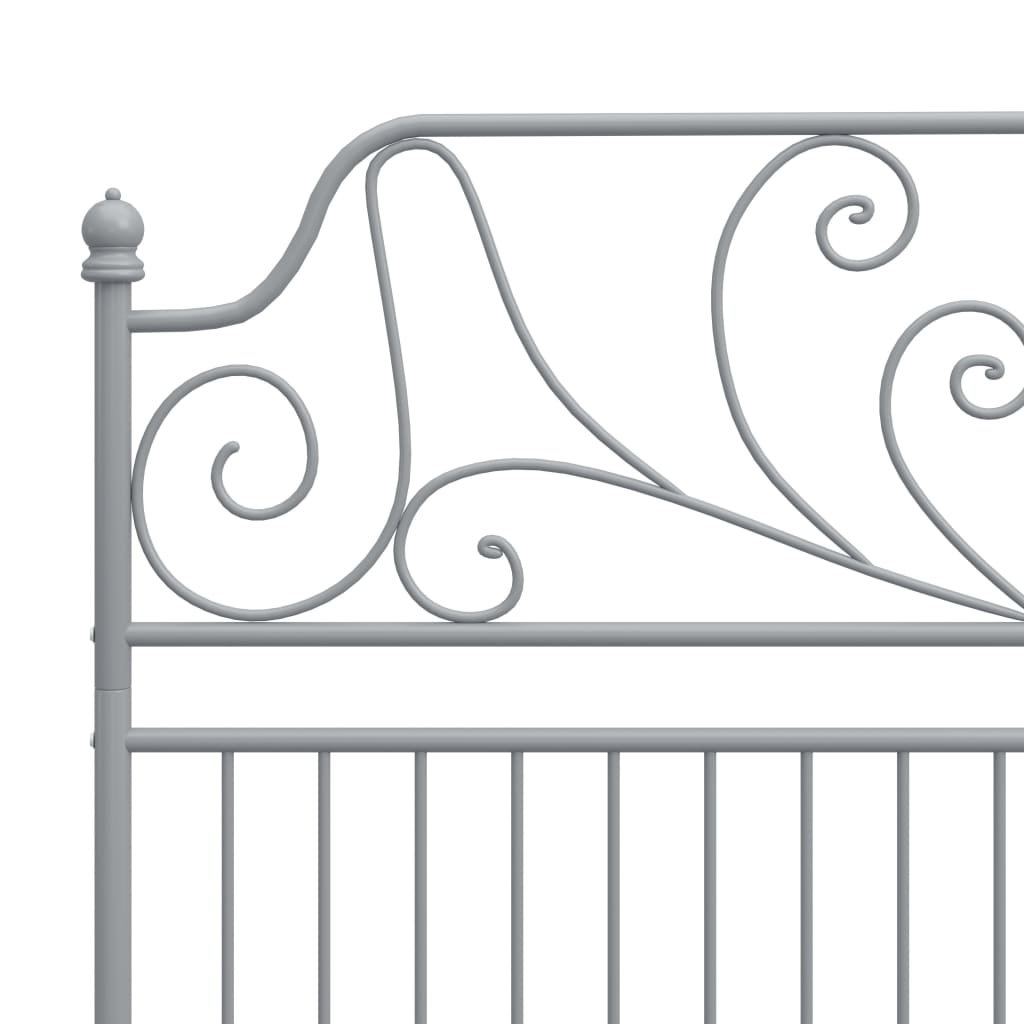 Bedframe Metaal 140 x 200 cm Grijs
