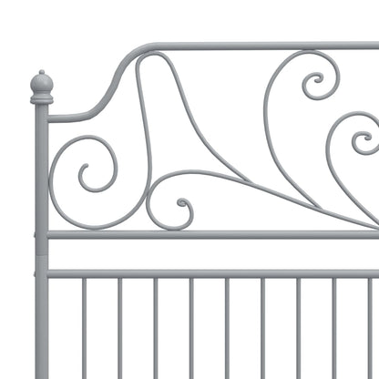 Bedframe Metaal 140 x 200 cm Grijs
