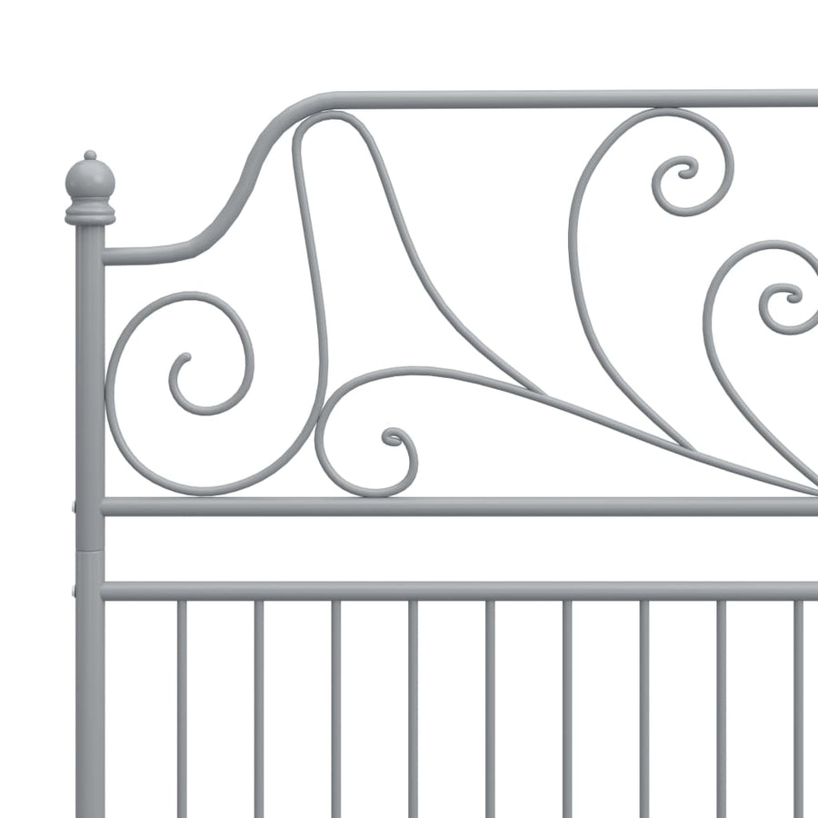 Bedframe Metaal 140 x 200 cm Grijs