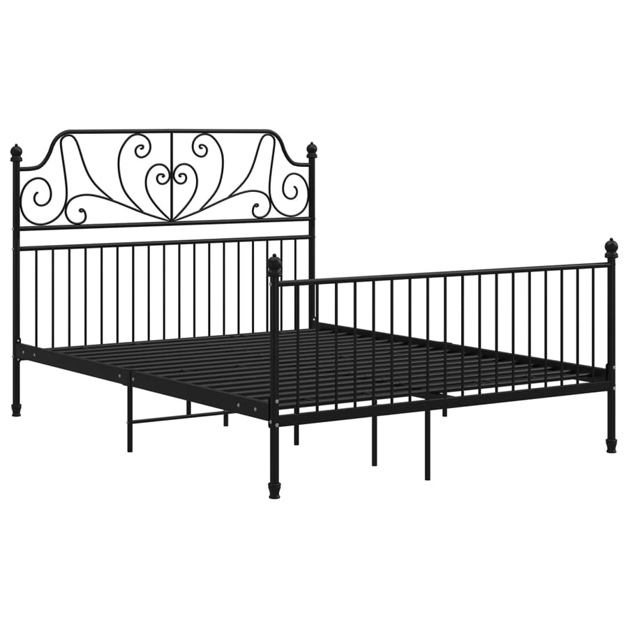 Bedframe Metaal 160 x 200 cm Zwart
