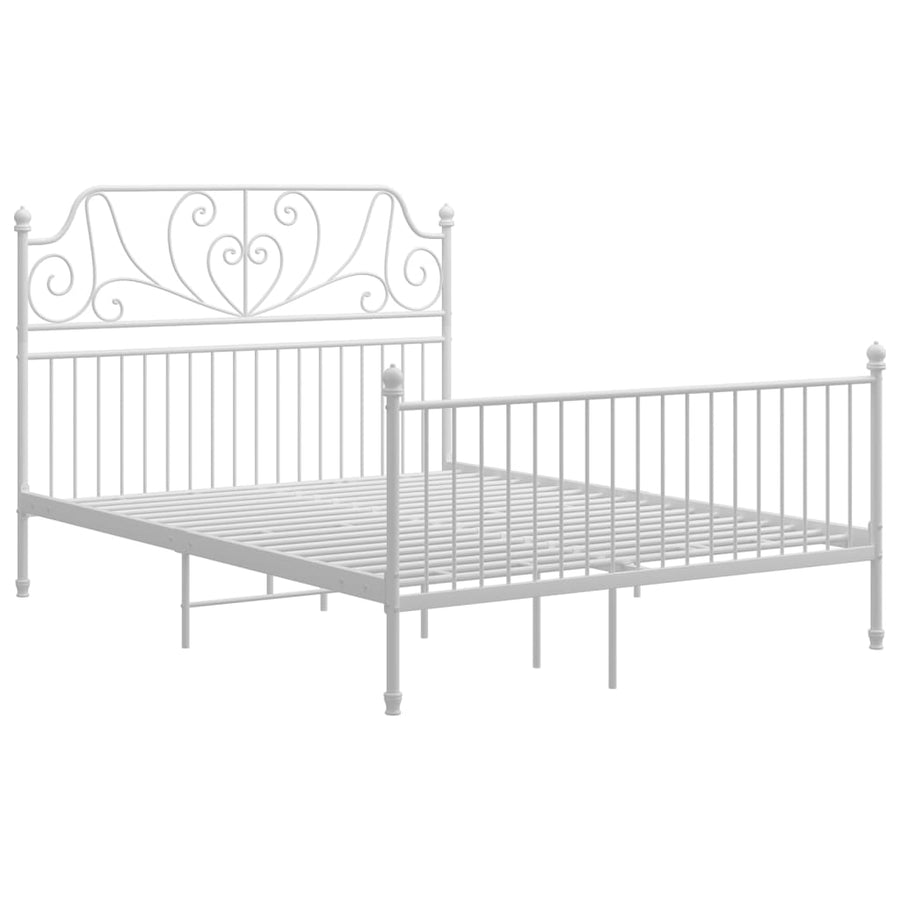 Bedframe Metaal 160 x 200 cm Wit