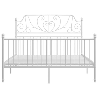Bedframe Metaal 160 x 200 cm Wit