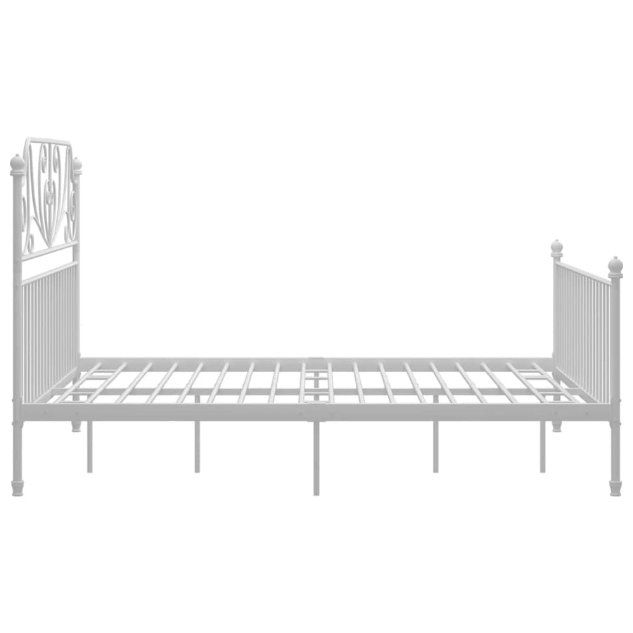 Bedframe Metaal 160 x 200 cm Wit