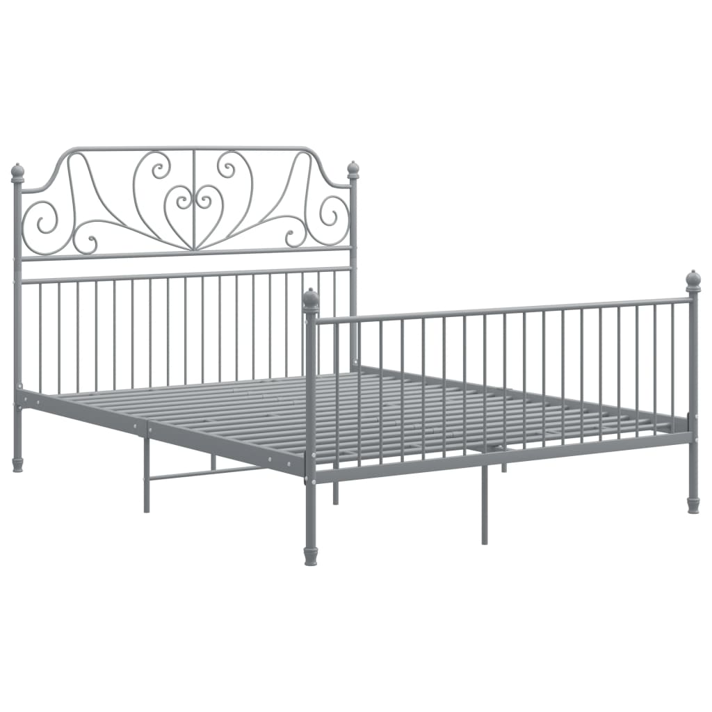 Bedframe Metaal 160 x 200 cm Grijs