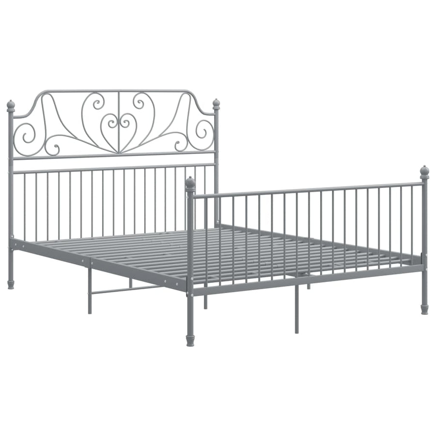 Bedframe Metaal 160 x 200 cm Grijs