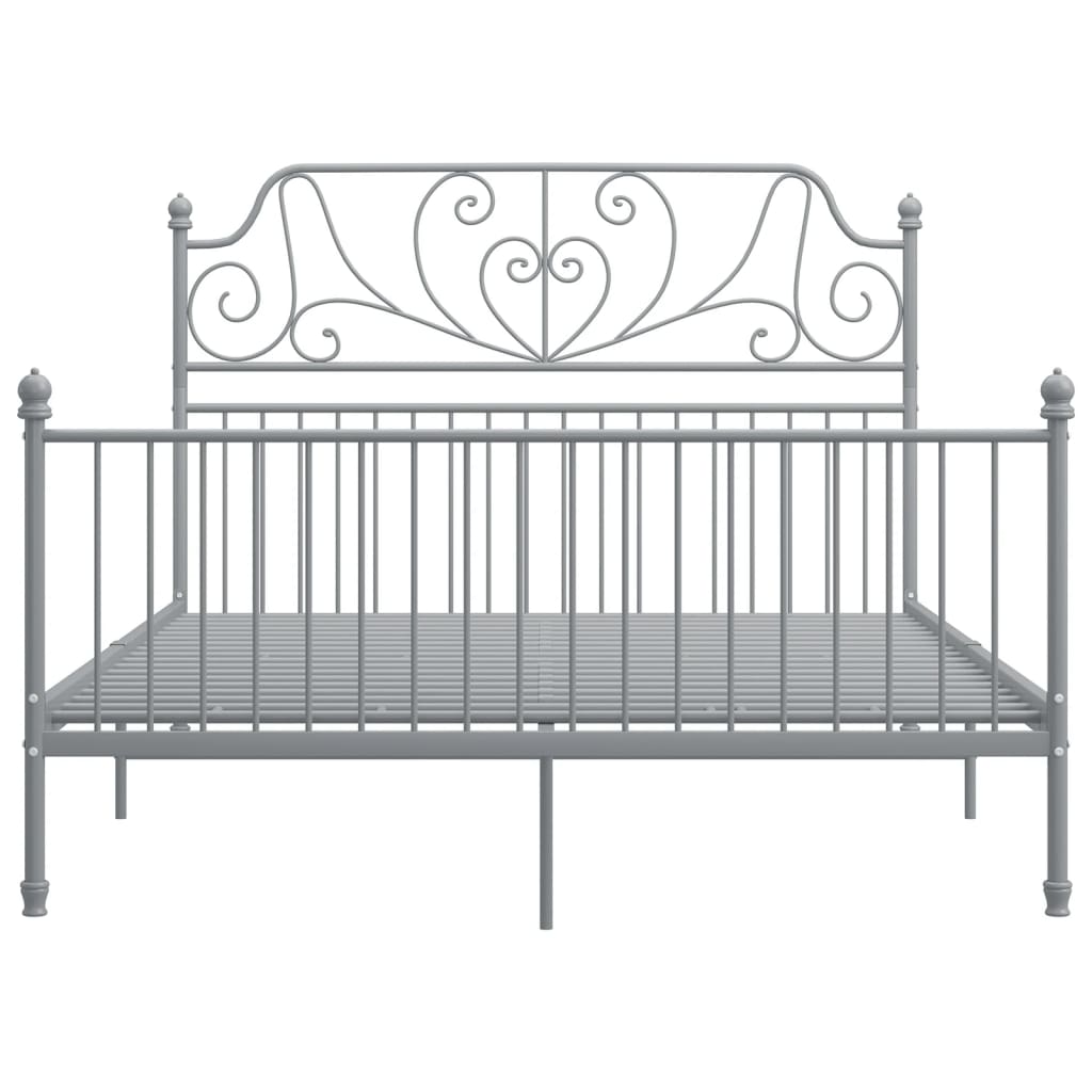 Bedframe Metaal 160 x 200 cm Grijs
