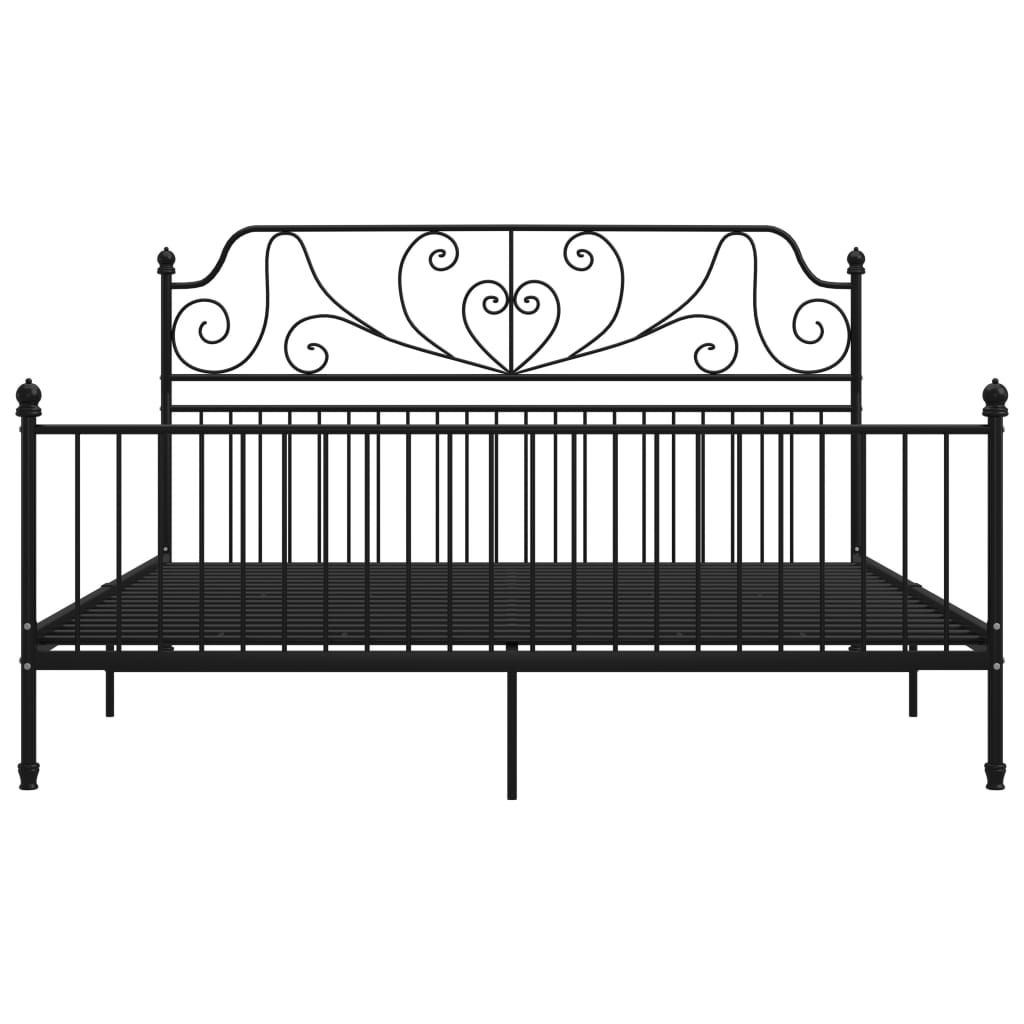 Bedframe Metaal 180 x 200 cm Zwart