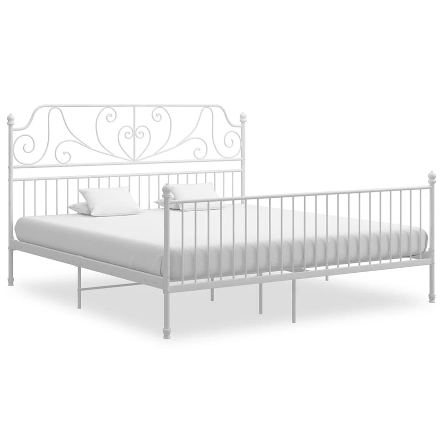 Bedframe Metaal 180 x 200 cm Wit