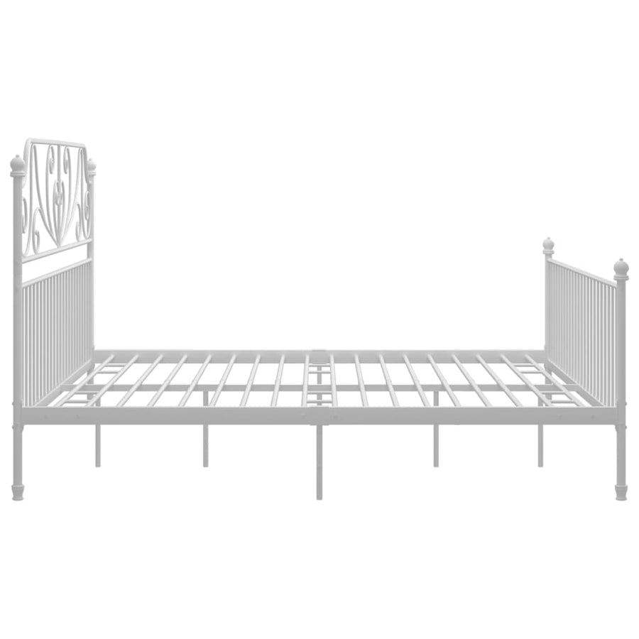 Bedframe Metaal 180 x 200 cm Wit