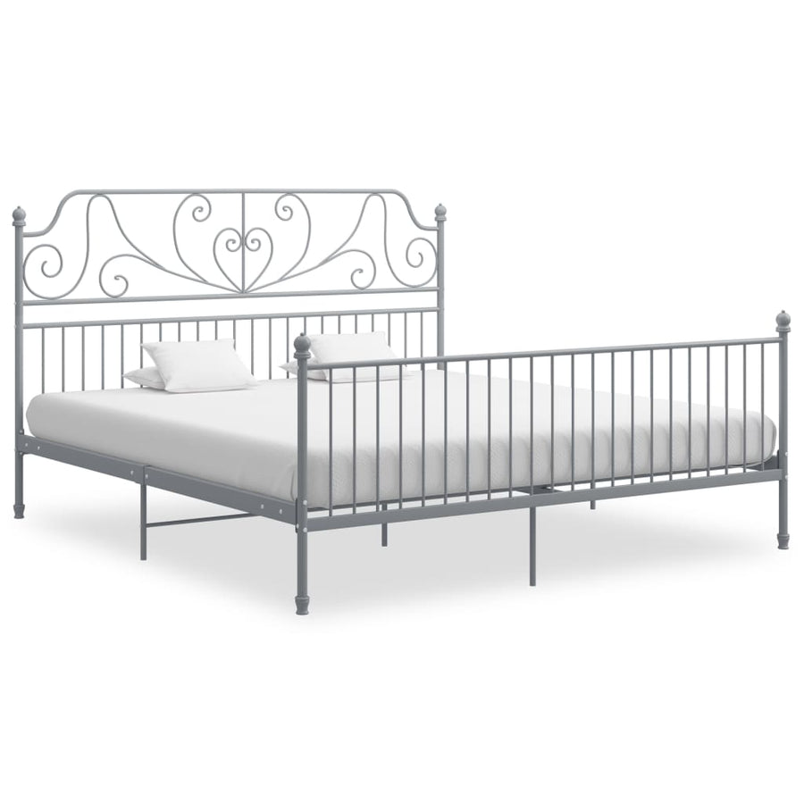 Bedframe Metaal 180 x 200 cm Grijs