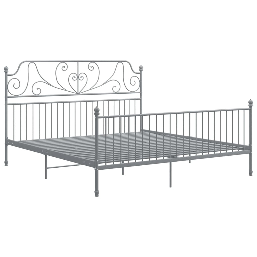 Bedframe Metaal 180 x 200 cm Grijs