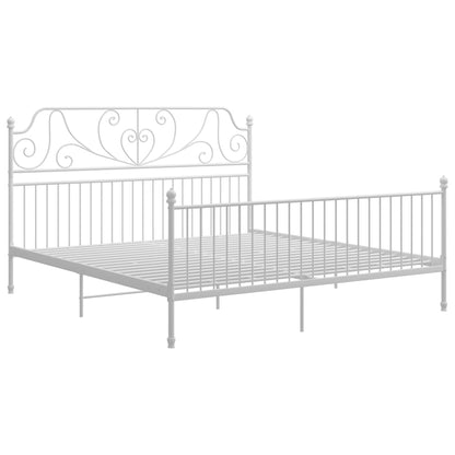 Bedframe Metaal 200 x 200 cm Wit