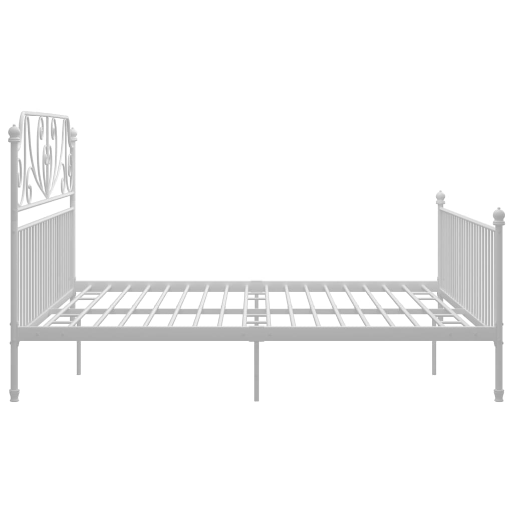 Bedframe Metaal 200 x 200 cm Wit